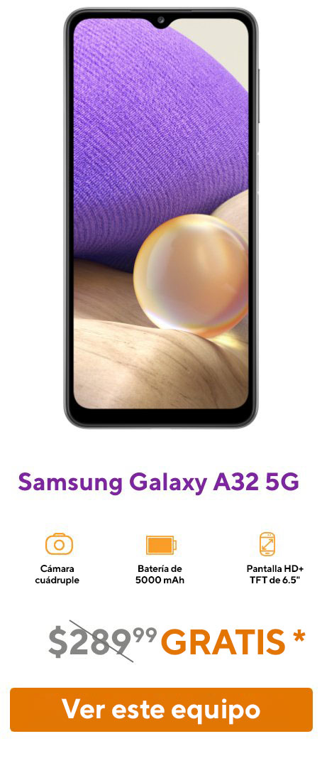 El smartphone Samsung Galaxy A32 5G.