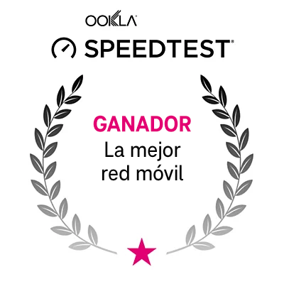 Ganadora del premio T-Mobile: Mejor Red Móvil de EE.UU. de Ookla® Speedtest®.