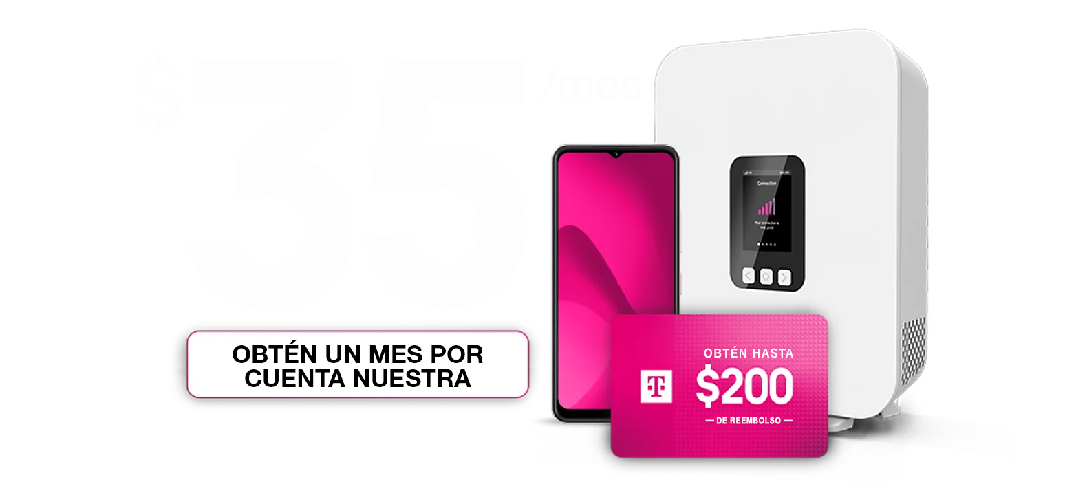 Tarjeta de regalo Magenta; obtén un reembolso de hasta 200 dólares.