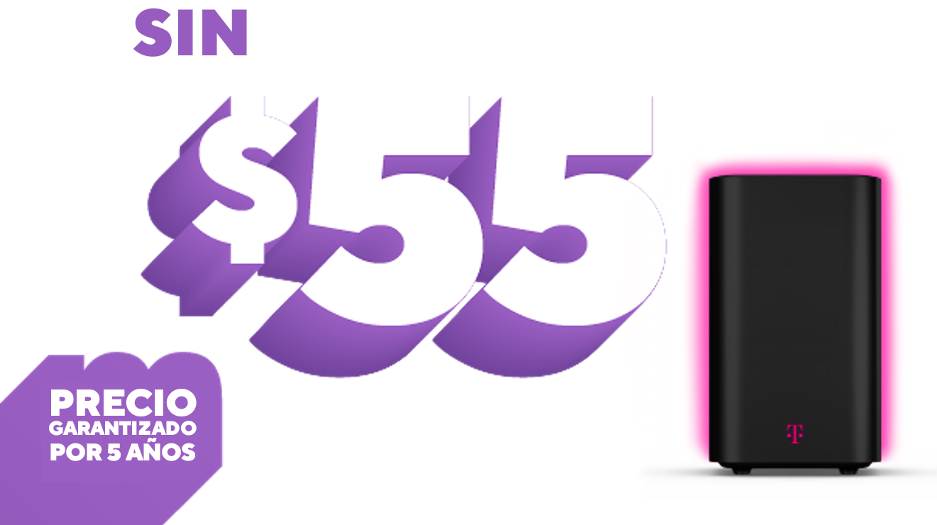 ​Sin cargos de activación. 55 dólares al mes con AutoPago y una línea de voz de Metro. Garantía de precio de 5 años. Gateway 5G.