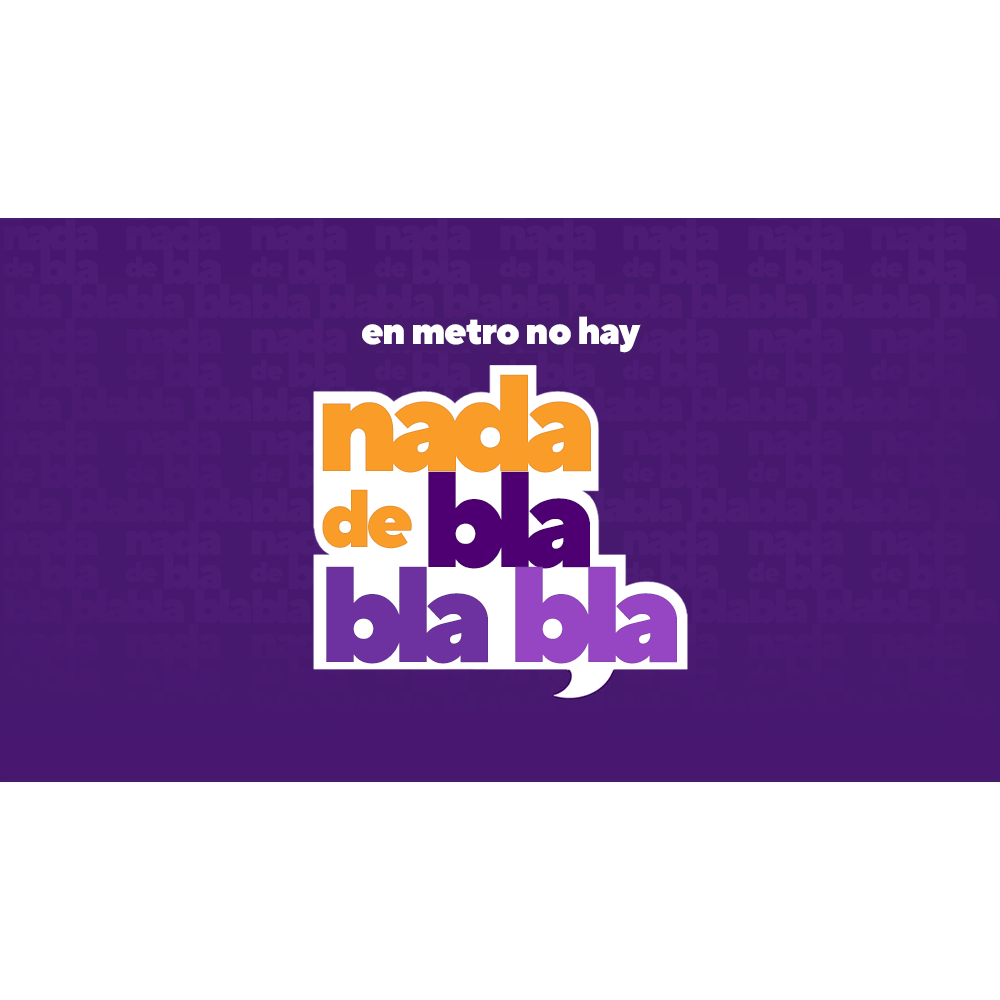 Logotipo de Nada de bla, bla, bla de Metro